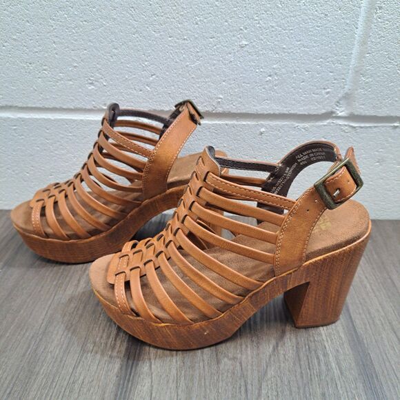 White Mountain Platform Clog Sandals. Brown Casual Comfort Sandal Womens Size 5M - Picture 2 of 8